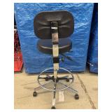 MSRP $1000 High Quality Biofit Regent Height Adjustable Chrome Bench Height Stool Chair With Adjustable Foot Ring - Black - In Great Condition! Backed by a 13-year warranty with lifetime warranty on p