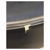 MSRP $1000 High Quality Biofit Regent Height Adjustable Chrome Bench Height Stool Chair With Adjustable Foot Ring - Black - Great Condition - Seat Fabric Has Small Wear Spot In Front! Backed by a 13-y