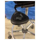 Office Master CLS61 Classic Multi Functional Ergonomic Lab Stool Chair - Armless with Back Support - In Great Condition - Seat Has Crack In It!