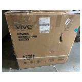 MSRP $1000 NEW IN BOX Vive Folding Electric Wheelchair - Foldable Wheel Chair, Narrow Power Scooter, Heavy Duty, TSA Approved - Compact Size for Seniors Adults - Battery Portable, Folds, Shock-Absorbi