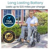 MSRP $1000 NEW IN BOX Vive Folding Electric Wheelchair - Foldable Wheel Chair, Narrow Power Scooter, Heavy Duty, TSA Approved - Compact Size for Seniors Adults - Battery Portable, Folds, Shock-Absorbi