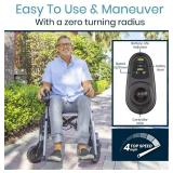 MSRP $1000 NEW IN BOX Vive Folding Electric Wheelchair - Foldable Wheel Chair, Narrow Power Scooter, Heavy Duty, TSA Approved - Compact Size for Seniors Adults - Battery Portable, Folds, Shock-Absorbi