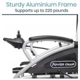 MSRP $1000 NEW IN BOX Vive Folding Electric Wheelchair - Foldable Wheel Chair, Narrow Power Scooter, Heavy Duty, TSA Approved - Compact Size for Seniors Adults - Battery Portable, Folds, Shock-Absorbi