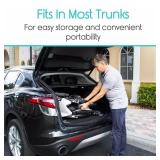 MSRP $1000 NEW IN BOX Vive Folding Electric Wheelchair - Foldable Wheel Chair, Narrow Power Scooter, Heavy Duty, TSA Approved - Compact Size for Seniors Adults - Battery Portable, Folds, Shock-Absorbi