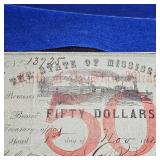 1862 Mississippi Fifty Dollar Note