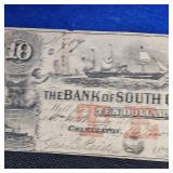 1869 South Carolina Ten Dollar Note