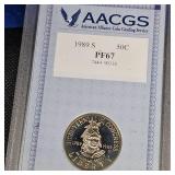 1989 S PF67 50c  AACGS
