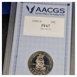 1989 S PF67 50c  AACGS