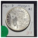 1921-D Morgan BU