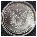 2000 Silver Eagle 24kt Gold Guilded