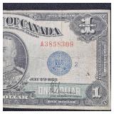 1923 Canadian $1 Large Note Green Seal
