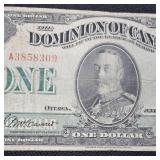 1923 Canadian $1 Large Note Green Seal