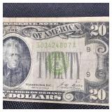 1928 B $20 Gold Certificate