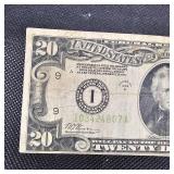 1928 B $20 Gold Certificate