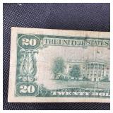1928 B $20 Gold Certificate