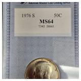 1976S Kennedy 50c MS64  AACGS