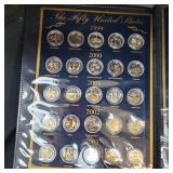 Fifty United States 24kt Gilded Quarter Dollar Collection