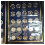 Fifty United States 24kt Gilded Quarter Dollar Collection