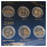 Fifty United States 24kt Gilded Quarter Dollar Collection