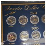 Fifty United States 24kt Gilded Quarter Dollar Collection