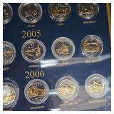 Fifty United States 24kt Gilded Quarter Dollar Collection