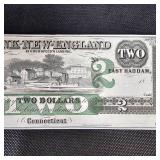 $2 Conneticut Obsolete Note UNC
