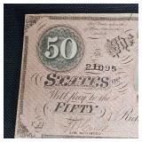 1861 Confederate $50 Note