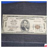 1929 $5 National Duluth MN Note