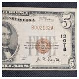 1929 $5 National Duluth MN Note