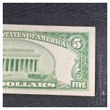 1929 $5 Federal Kansas City, MO, Note  FRBN