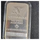 National Refiners 1 oz Silver Ingot