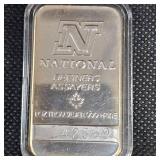 National Refiners 1 oz Silver Ingot