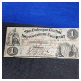 1858 $1 Obsolete Note, Iowa