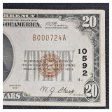 1929 $20 Sioux Falls, SD, Very Clean