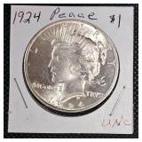 1924 Peace $1 UNC