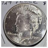 1924 Peace $1 UNC