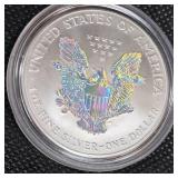 2000 Silver Eagle Holographic Guilded
