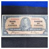 1937 $1 and $2 Bank of Canada Note