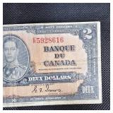 1937 $1 and $2 Bank of Canada Note