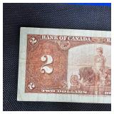 1937 $1 and $2 Bank of Canada Note