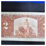 1937 $1 and $2 Bank of Canada Note