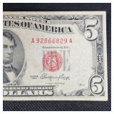 1935 $5 US Red Note