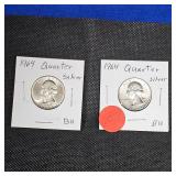 1964,64 BU Washington 25c