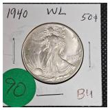 1940 Walking Liberty 50c BU