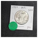 1941 Walking Liberty 50c BU