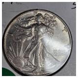 1947 Walking Liberty BU, almost AU nice