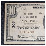 1929 $10 National St Paul Note