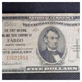 1929 $5 National Fargo, ND Note