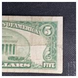1929 $5 National Fargo, ND Note