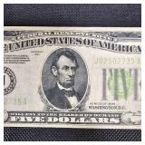 1934 A $5 Federal Reserve Note